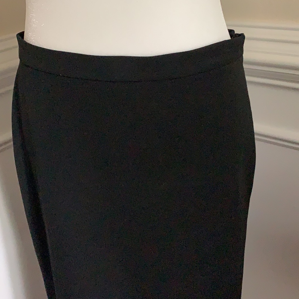 BCBG MaxAzria Black Pencil Skirt with Leather Lace-up on Back - Picture 3 of 5
